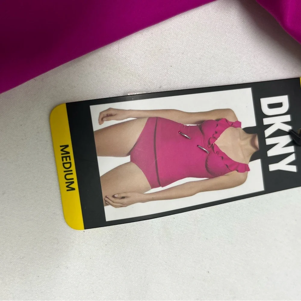 DKNY Hot Pink Swim top - Picture 2 of 10